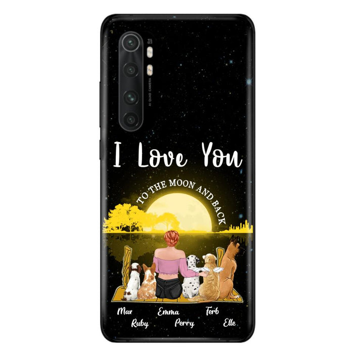 Custom Personalized Girl & Pet Moon Light Xiaomi/Huawei/Oppo Case - Gift Idea For Pet Lover with up 5 Pets - I Love You To The Moon and Back