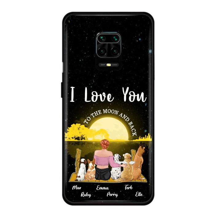 Custom Personalized Girl & Pet Moon Light Xiaomi/Huawei/Oppo Case - Gift Idea For Pet Lover with up 5 Pets - I Love You To The Moon and Back