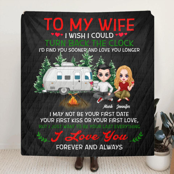 Personalized To My Wife Pillow Cover & Fleece/ Quilt Blanket - Gift For Wife/ Husband - I Love You Forever And Always