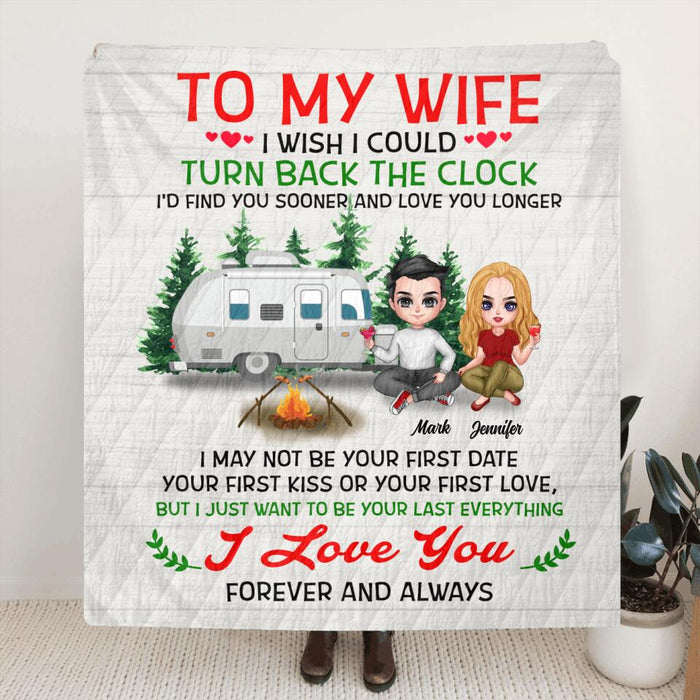 Custom Personalized To My Wife Pillow Cover & Fleece/ Quilt Blanket - Gift For Wife/ Husband - I Love You Forever And Always