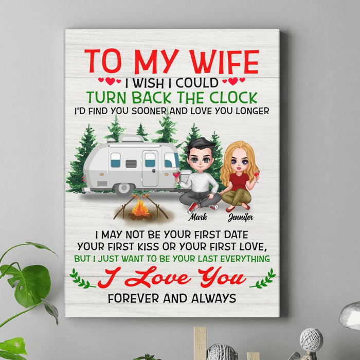 Custom Personalized To My Wife Canvas - Gift For Wife/ Husband - I Love You Forever And Always