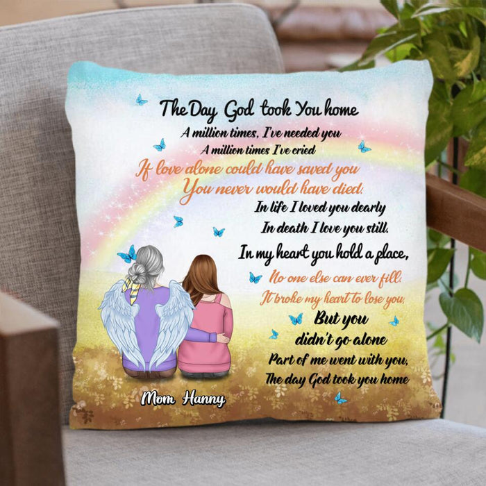 Custom Personalized Memorial Pillow Cover - Memorial Gift Idea - The Day God Took You Home