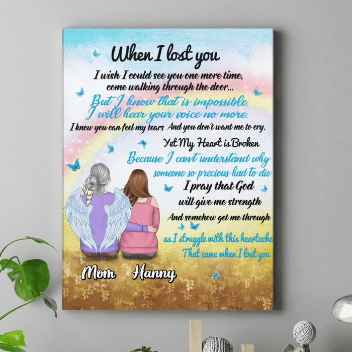 Custom Personalized Memorial Canvas - Memorial Gift Idea - When I Lost You