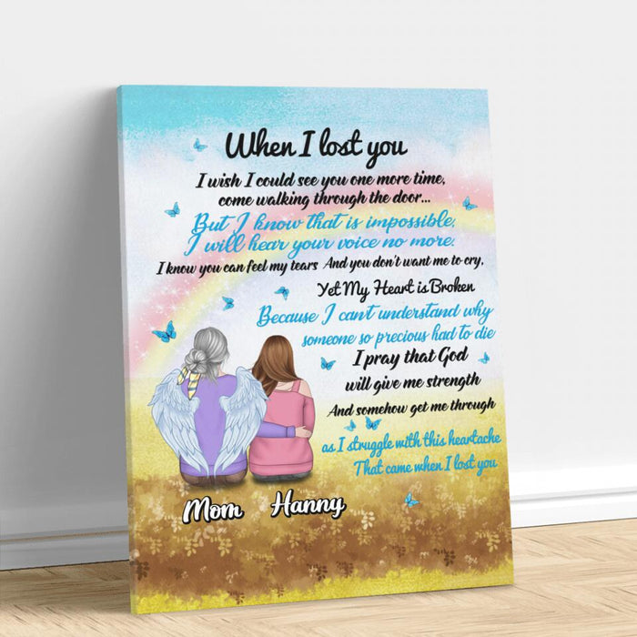 Custom Personalized Memorial Canvas - Memorial Gift Idea - When I Lost You