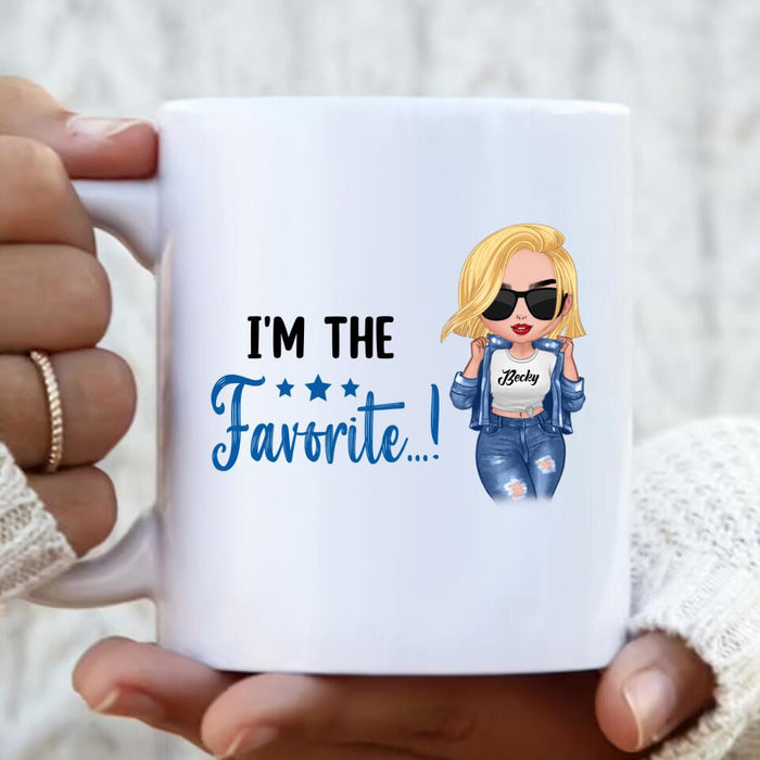 Custom Personalized Sibling Coffee Mug - Gift Idea For Sibling/ Best Sisters - I'm The Favorite...!