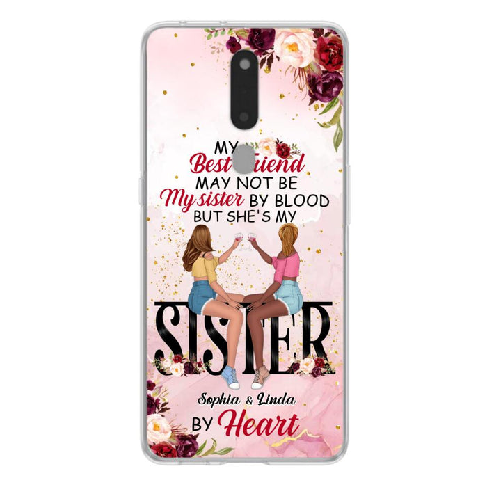 Custom Personalized Besties Phone Case - Gifts Idea For Best Friends - My Best Friend May Not Be My Sisters By Blood But She's My Sister By Heart - Cases For Oppo, Xiaomi & Huawei