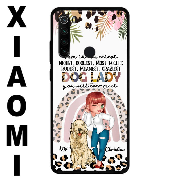 Custom Personalized Dog Mom Chibi Phone Case- Up to 4 Dogs - Gift For Dog Lover - I Am The Craziest Dog Mom - Case For Xiaomi, Oppo And Huawei