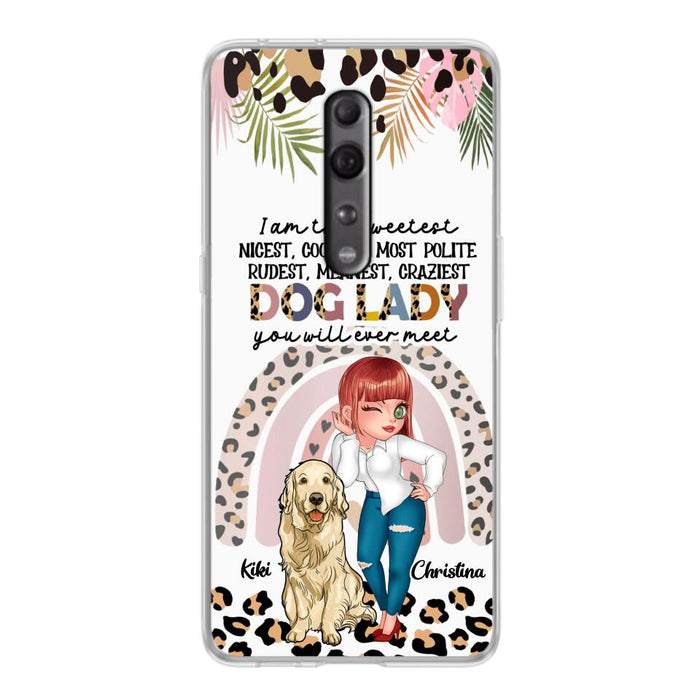 Custom Personalized Dog Mom Chibi Phone Case- Up to 4 Dogs - Gift For Dog Lover - I Am The Craziest Dog Mom - Case For Xiaomi, Oppo And Huawei