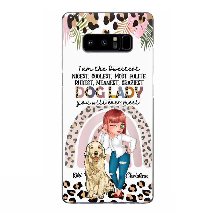 Custom Personalized Dog Mom Chibi Phone Case- Up to 4 Dogs - Gift For Dog Lover - I Am The Craziest Dog Mom - Case For iPhone & Samsung