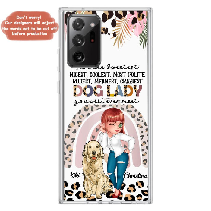 Custom Personalized Dog Mom Chibi Phone Case- Up to 4 Dogs - Gift For Dog Lover - I Am The Craziest Dog Mom - Case For iPhone & Samsung