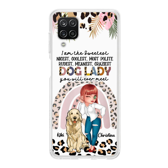 Custom Personalized Dog Mom Chibi Phone Case- Up to 4 Dogs - Gift For Dog Lover - I Am The Craziest Dog Mom - Case For iPhone & Samsung