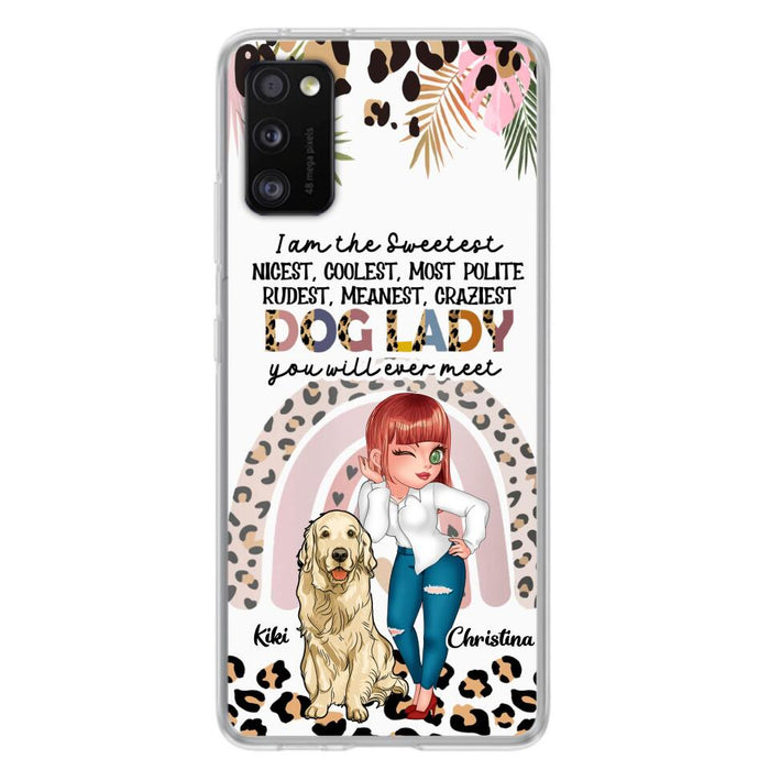 Custom Personalized Dog Mom Chibi Phone Case- Up to 4 Dogs - Gift For Dog Lover - I Am The Craziest Dog Mom - Case For iPhone & Samsung