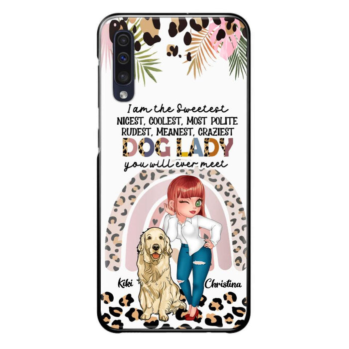 Custom Personalized Dog Mom Chibi Phone Case- Up to 4 Dogs - Gift For Dog Lover - I Am The Craziest Dog Mom - Case For iPhone & Samsung