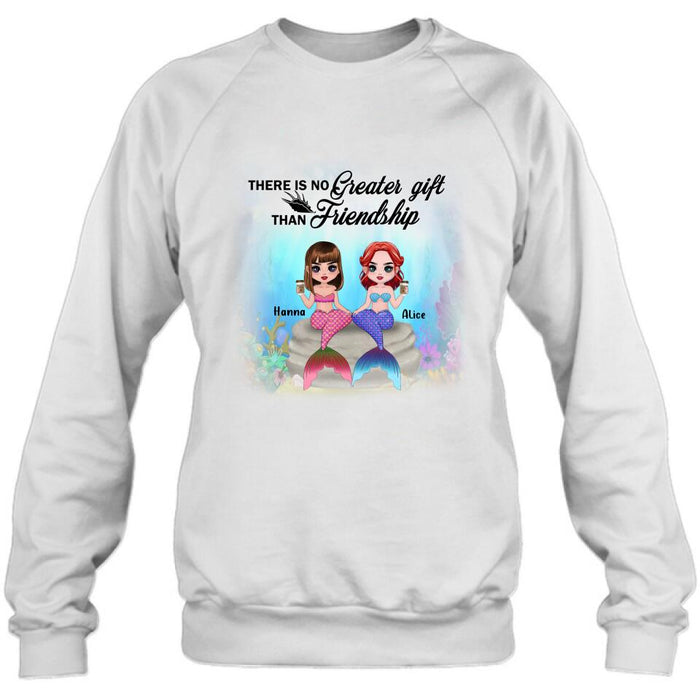 Custom Personalized Mermaid Friends/ Sister Shirt - Gift Idea For Mermaid Lover - There Is No Greater Gift Than Friendship