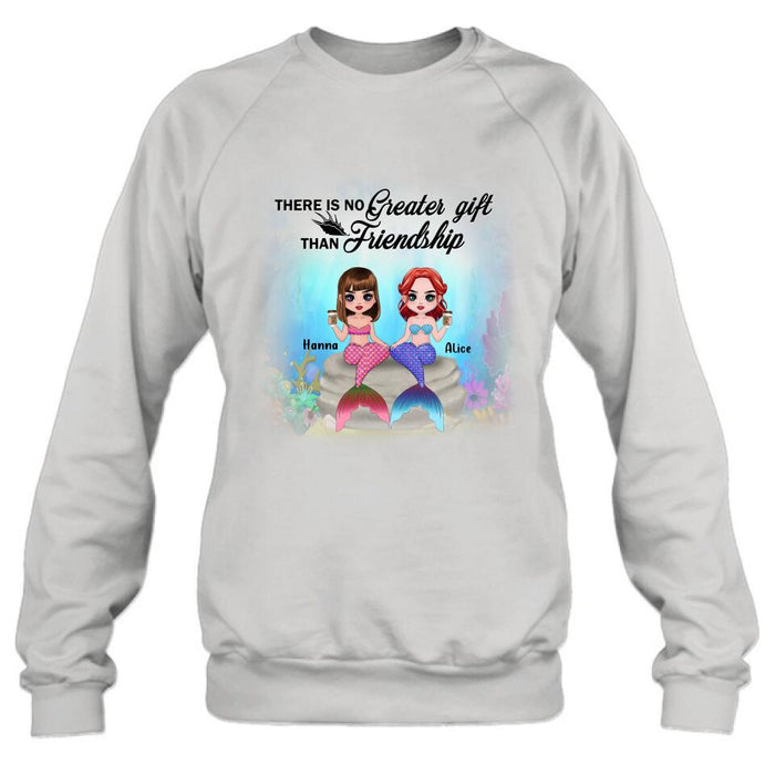 Custom Personalized Mermaid Friends/ Sister Shirt - Gift Idea For Mermaid Lover - There Is No Greater Gift Than Friendship