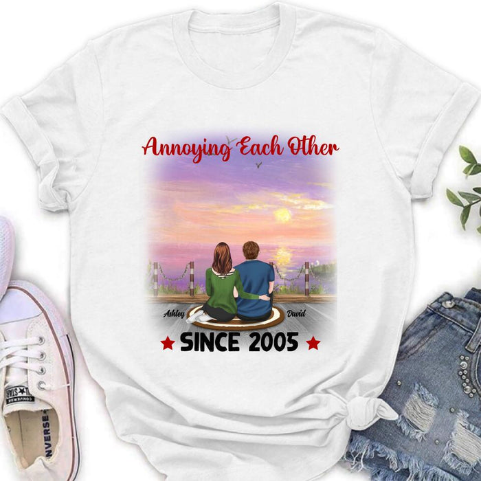 Custom Personalized Annoying Couple T-Shirt - Gift Idea For Couple - Annoying Each Other For Valentine's Day