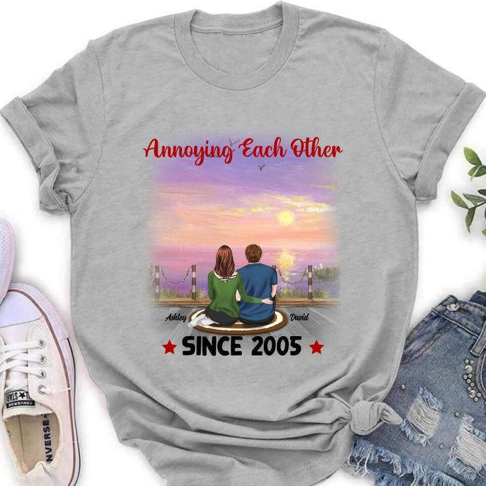 Custom Personalized Annoying Couple T-Shirt - Gift Idea For Couple - Annoying Each Other For Valentine's Day