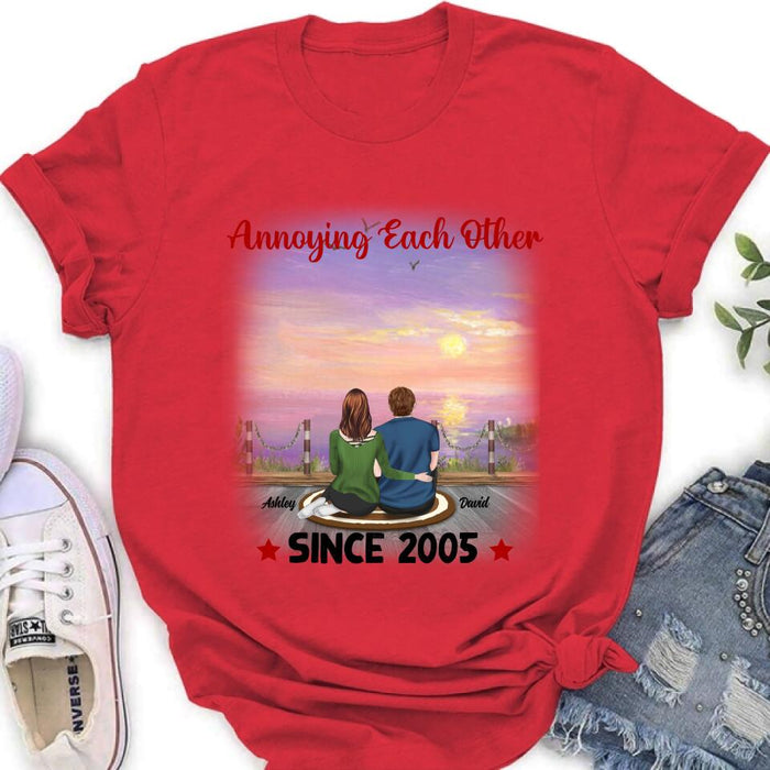 Custom Personalized Annoying Couple T-Shirt - Gift Idea For Couple - Annoying Each Other For Valentine's Day