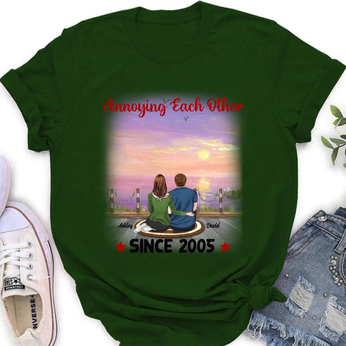 Custom Personalized Annoying Couple T-Shirt - Gift Idea For Couple - Annoying Each Other For Valentine's Day