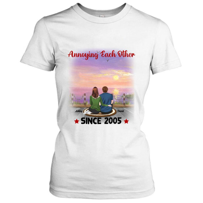 Custom Personalized Annoying Couple T-Shirt - Gift Idea For Couple - Annoying Each Other For Valentine's Day