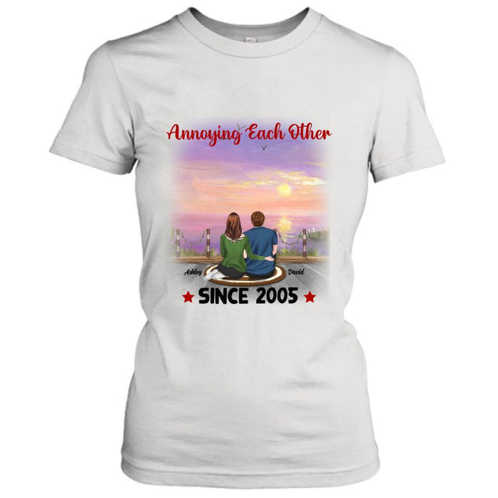 Custom Personalized Annoying Couple T-Shirt - Gift Idea For Couple - Annoying Each Other For Valentine's Day