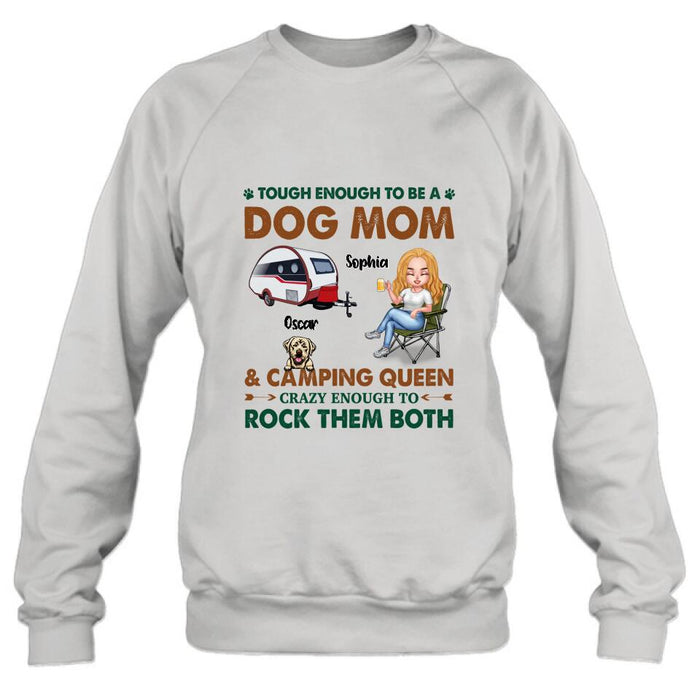 Custom Personalized Camping With Dogs Shirt - Up to 5 Dogs - Best Gift For Dog Lovers - I Like Camping And Dogs And Maybe 3 People