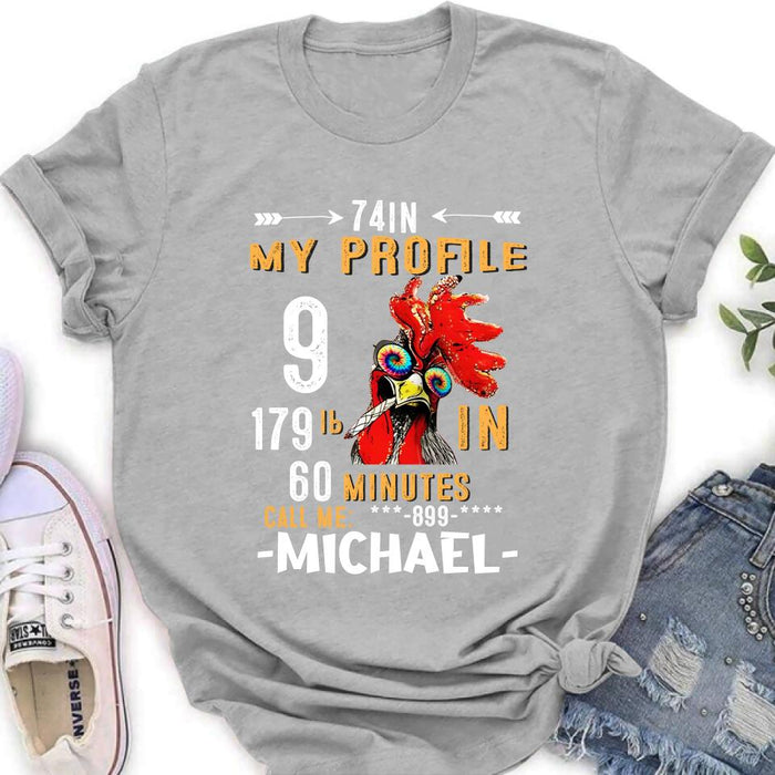 Personalized My Profile Cock Shirt/Pullover Hoodie - Gift Idea For Man