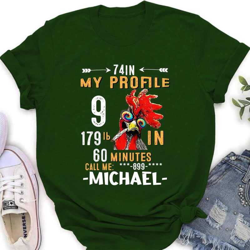 Personalized My Profile Cock Shirt/Pullover Hoodie - Gift Idea For Man