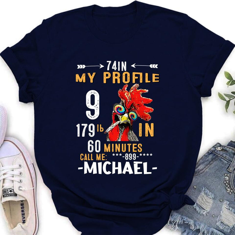 Personalized My Profile Cock Shirt/Pullover Hoodie - Gift Idea For Man