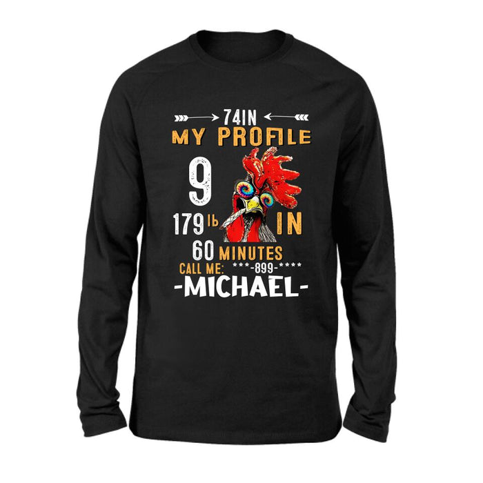 Personalized My Profile Cock Shirt/Pullover Hoodie - Gift Idea For Man