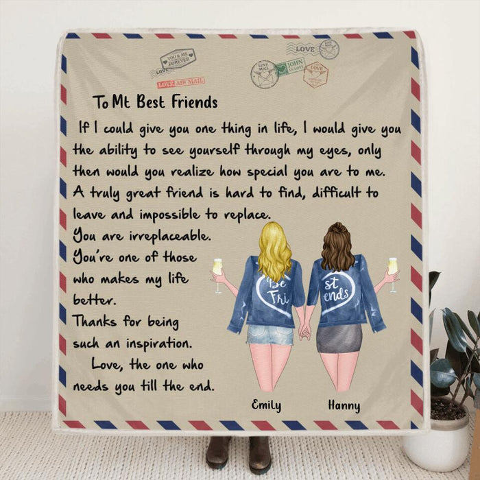 Personalized Handwritten Letter Blanket, Best Friend Gift Ideas - To My Besties Love Letter