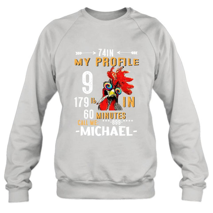 Personalized My Profile Cock Shirt/Pullover Hoodie - Gift Idea For Man
