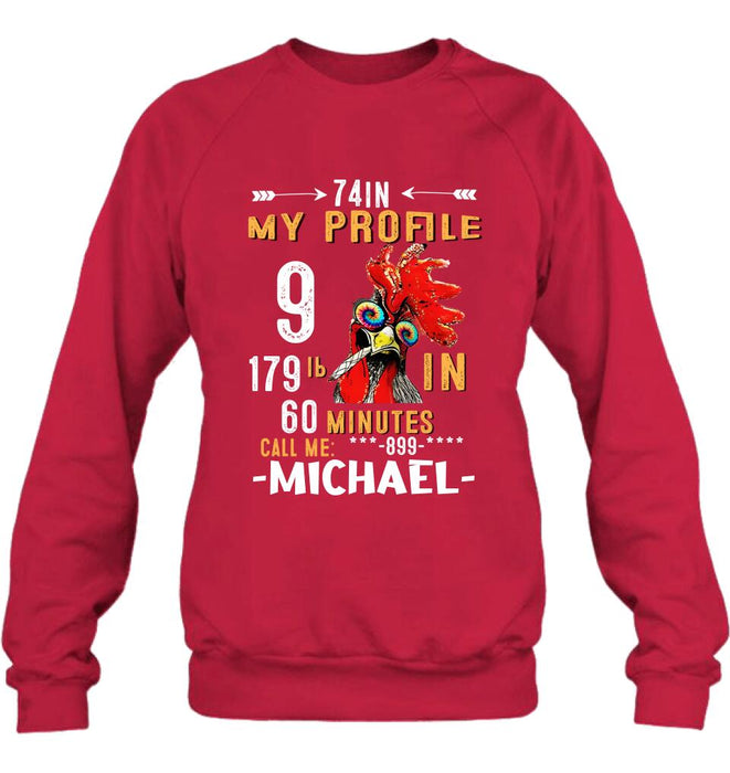 Personalized My Profile Cock Shirt/Pullover Hoodie - Gift Idea For Man