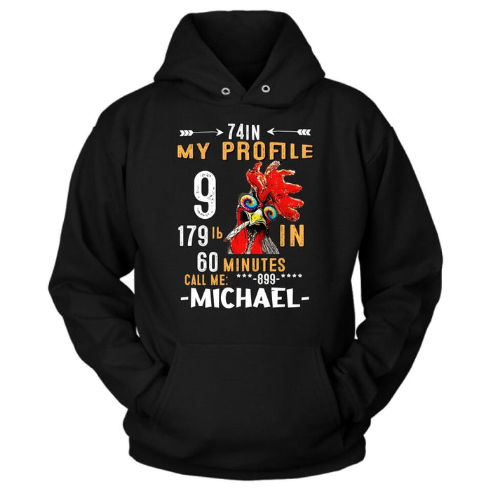 Personalized My Profile Cock Shirt/Pullover Hoodie - Gift Idea For Man