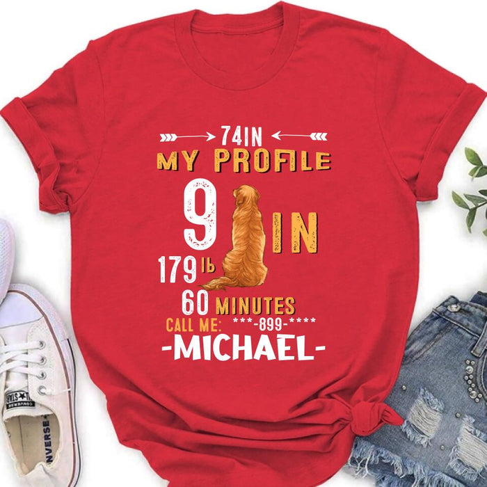 Personalized My Profile Shirt/Pullover Hoodie - Gift Idea For Man