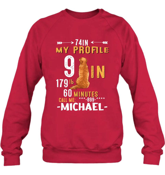 Personalized My Profile Shirt/Pullover Hoodie - Gift Idea For Man