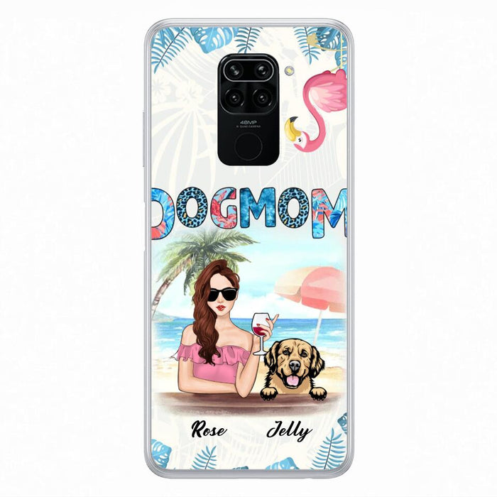 Custom Personalized Dog Mom Summer Patterned Phone Case - Upto 4 Dogs - Gift Idea For Dog Mom - Case For Xiaomi, Oppo And Huawei