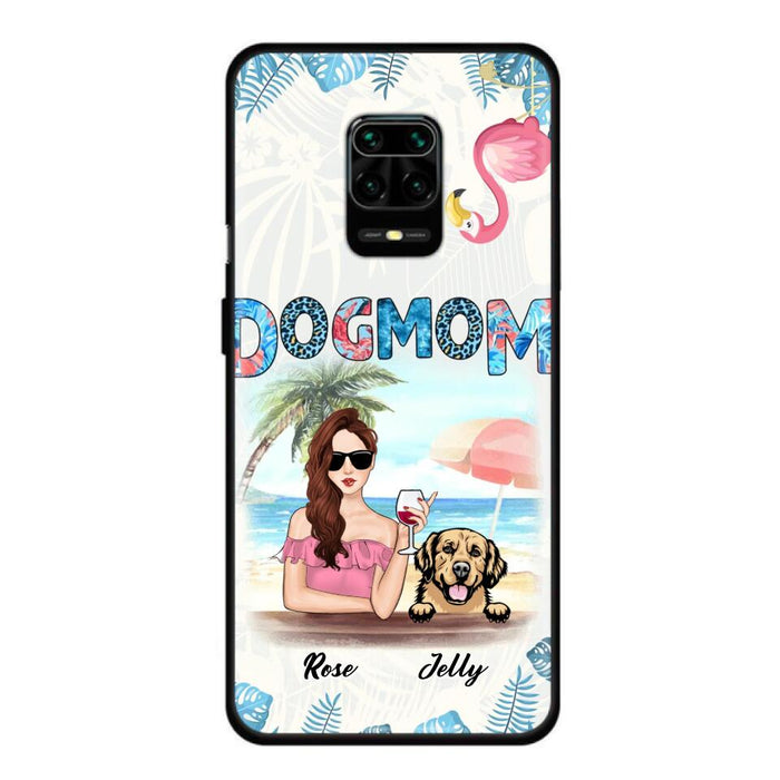 Custom Personalized Dog Mom Summer Patterned Phone Case - Upto 4 Dogs - Gift Idea For Dog Mom - Case For Xiaomi, Oppo And Huawei