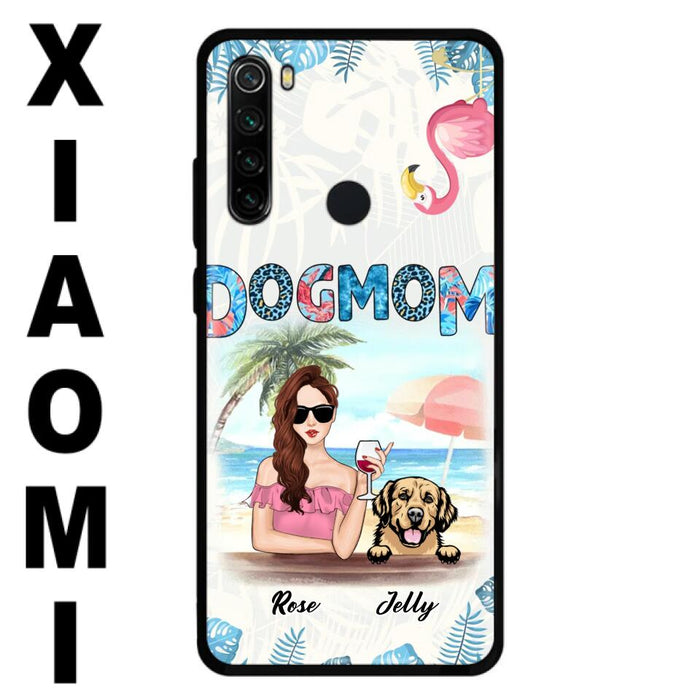 Custom Personalized Dog Mom Summer Patterned Phone Case - Upto 4 Dogs - Gift Idea For Dog Mom - Case For Xiaomi, Oppo And Huawei