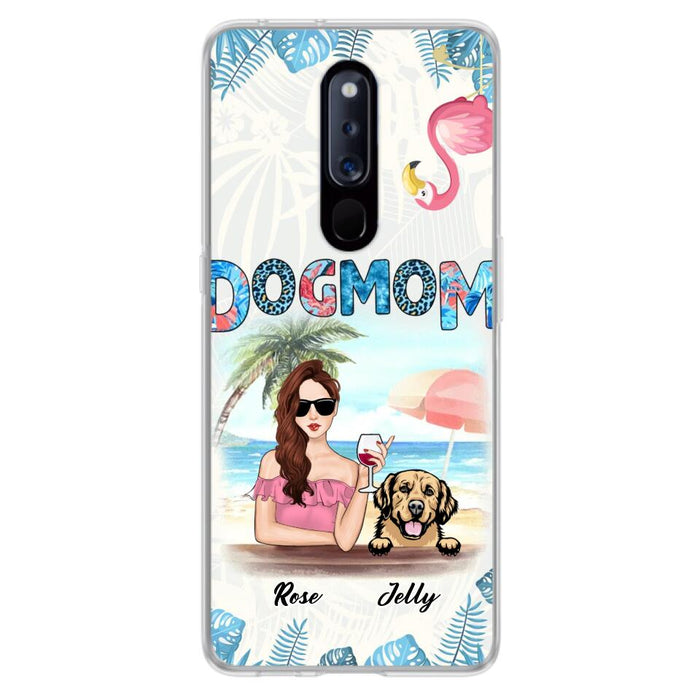 Custom Personalized Dog Mom Summer Patterned Phone Case - Upto 4 Dogs - Gift Idea For Dog Mom - Case For Xiaomi, Oppo And Huawei