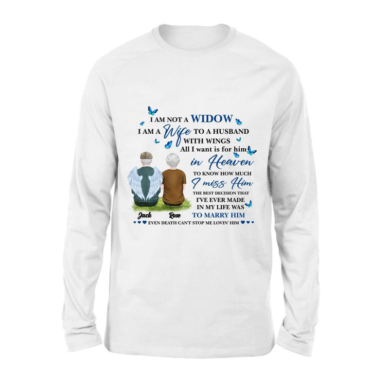 Personalized Couple Shirt - Memorial Gift Idea For Couple - I Am A Wife To A Husband With Wings
