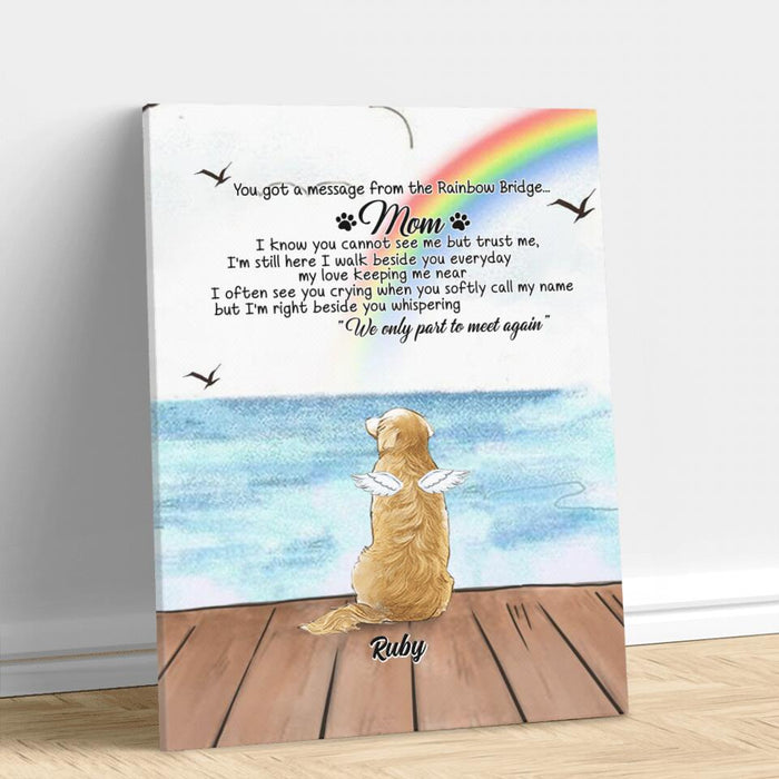 Custom Personalized Memorial Pet Canvas - Memorial Gift For Dog/ Cat Lover - I'm Still Here