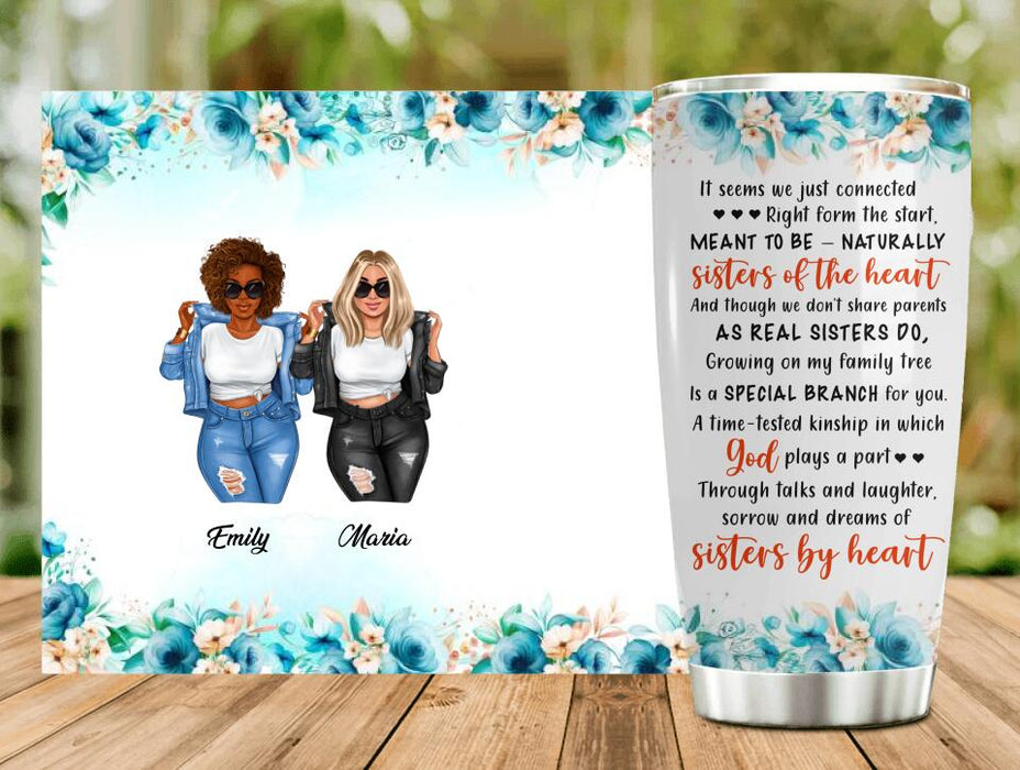 Custom Personalized Friends Tumbler - Gift Idea For Besties/ Friends - Sisters By Heart