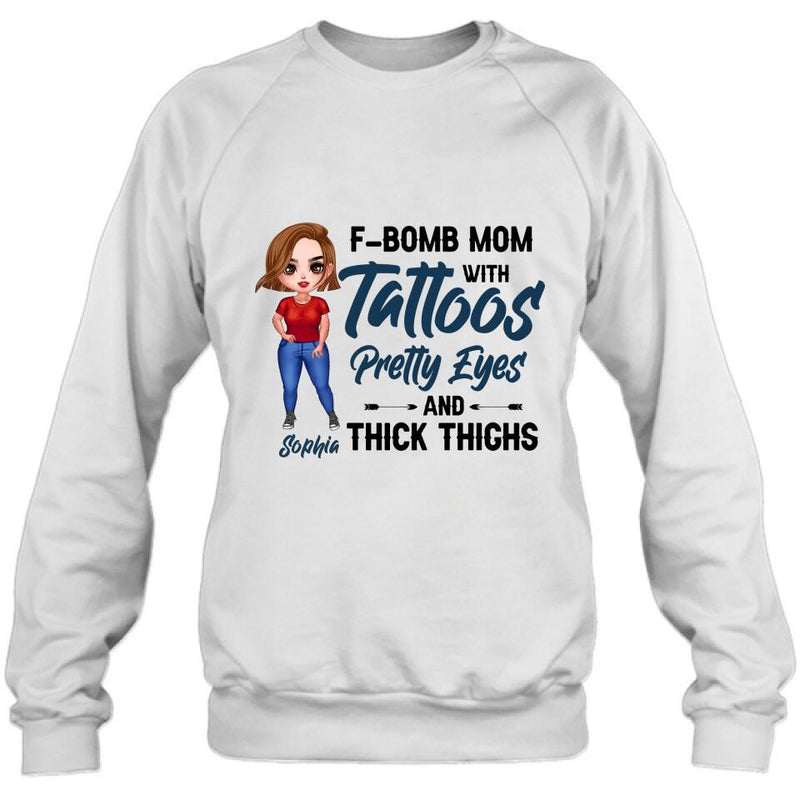 Personalized F-Bomb Mom Unisex T-shirt/Hoodie/Sweatshirt - Gift for Mother's Day - F-Bomb Mom With Tattoos