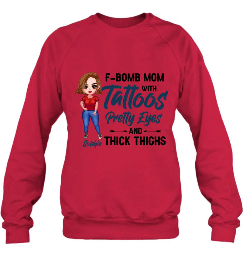 Personalized F-Bomb Mom Unisex T-shirt/Hoodie/Sweatshirt - Gift for Mother's Day - F-Bomb Mom With Tattoos