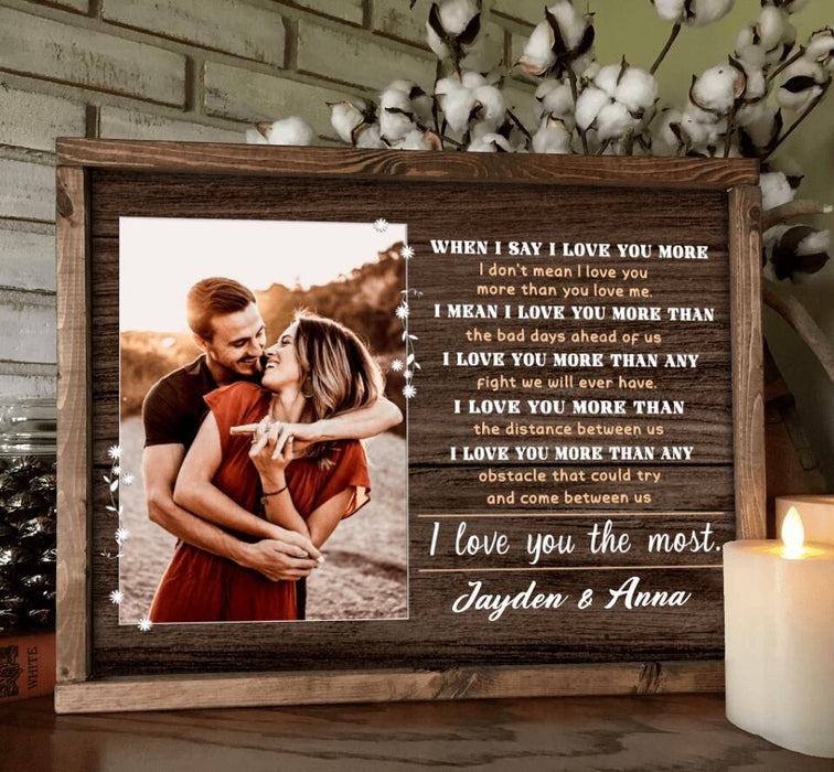 Custom Personalized Couple Poster - Gift Idea For Couple - I Love You The Most