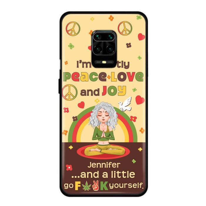 Custom Personalized Yoga Phone Case for Oppo/Xiaomi/Huawei - Gift Idea For Yoga Lover - I'm Mostly Peace Love and Joy