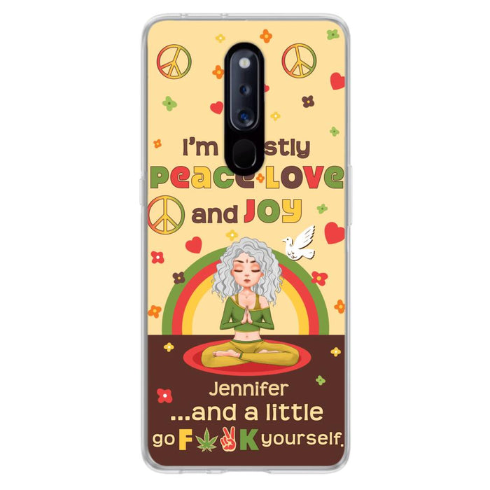 Custom Personalized Yoga Phone Case for Oppo/Xiaomi/Huawei - Gift Idea For Yoga Lover - I'm Mostly Peace Love and Joy