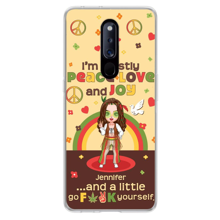 Custom Personalized Chibi Girl Phone Case - Gift Idea For Best Friend - I'm Mostly Peace Love and Joy - Case for Xiaomi/ Oppo/ Huawei