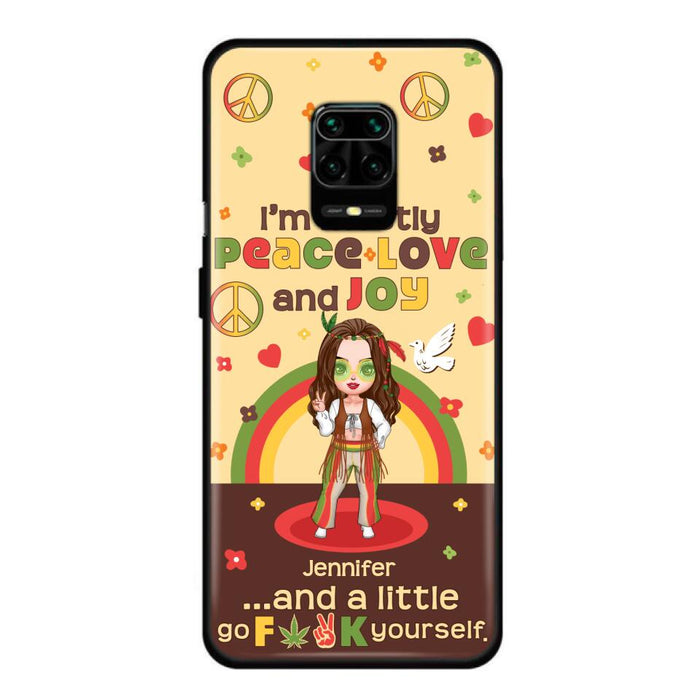 Custom Personalized Chibi Girl Phone Case - Gift Idea For Best Friend - I'm Mostly Peace Love and Joy - Case for Xiaomi/ Oppo/ Huawei